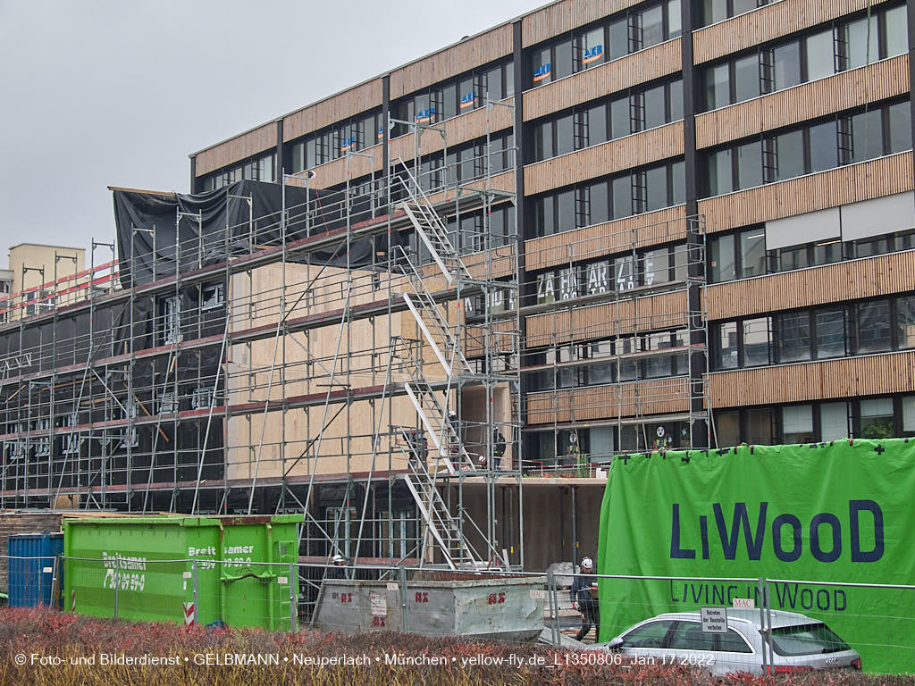 18.01.2022 - Baustelle zur Montessori Schule im Plettzentrum Neuperlach